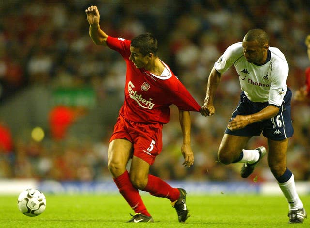 Tottenham defender Dean Richards (right). . (Martin Rickett/PA Images)