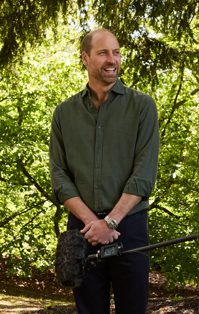 The Prince of Wales recording for the documentary series Guardians 