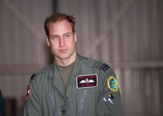 The Prince of Wales at RAF Valley in a flight suit