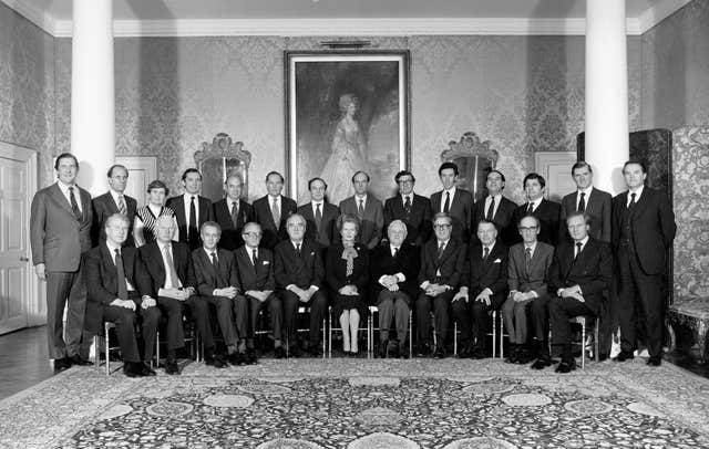 The Conservative cabinet of Margaret Thatcher in 1981