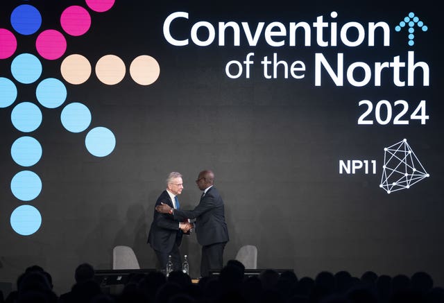 Michael Gove was welcomed on stage by host Clive Myrie