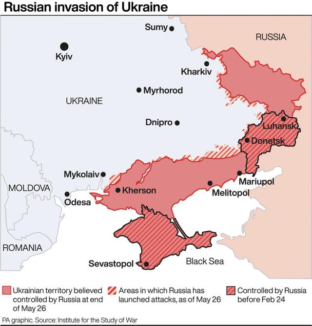 Ukraine invasion graphic