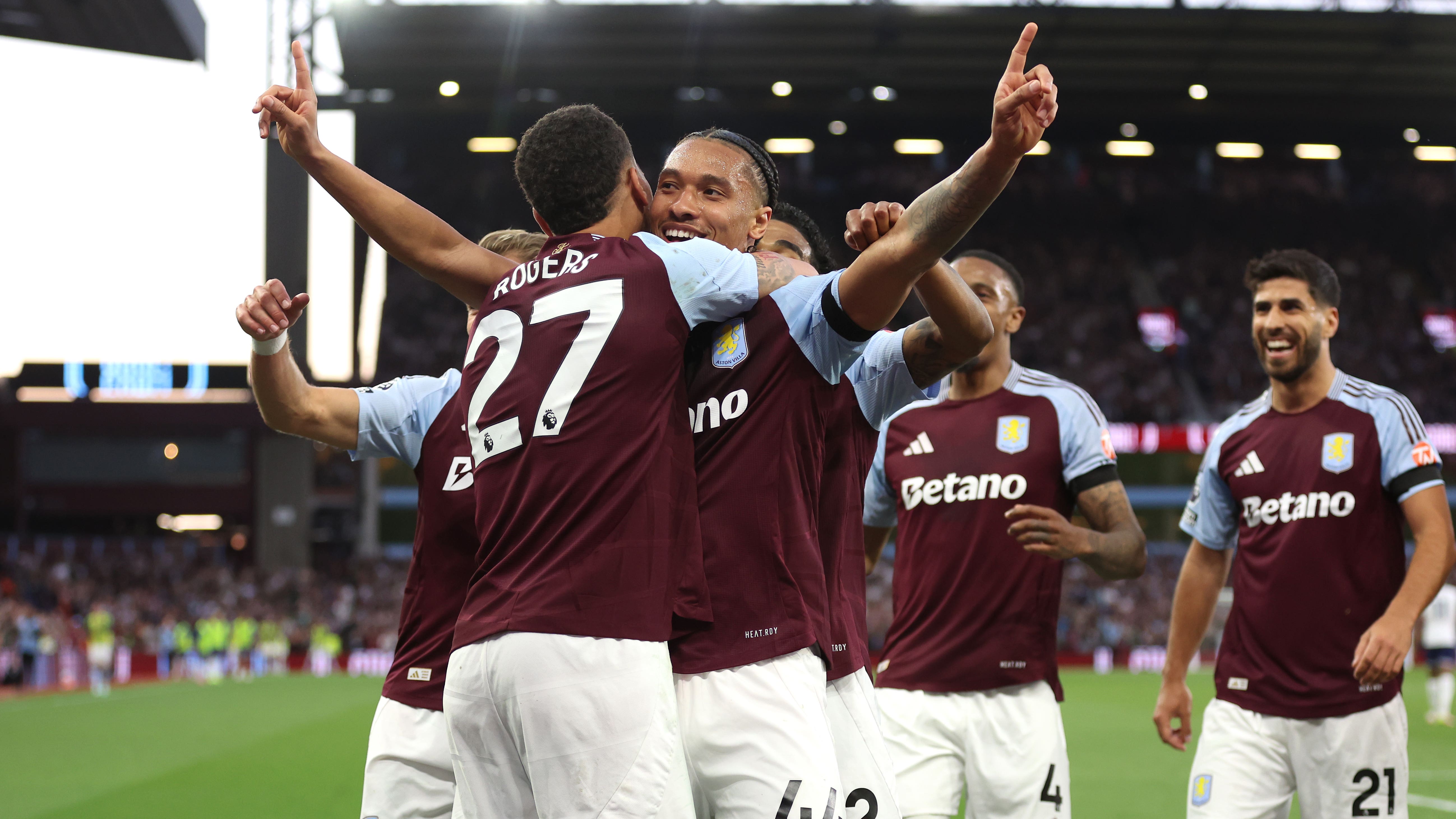 Aston Villa close in on a return to the Champions League (Nigel French/PA)