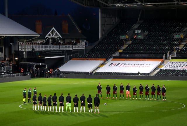 There was a two-minute  silence in memory of the Duke of Edinburgh prior to kick off