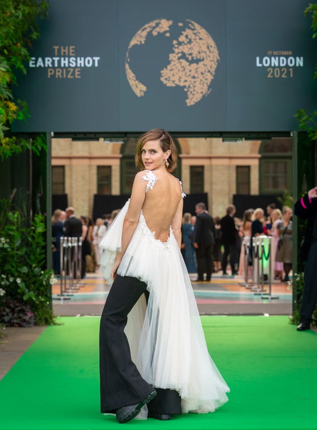 Emma Watson arrives for the first Earthshot Prize awards ceremony