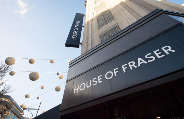 House of Fraser sales