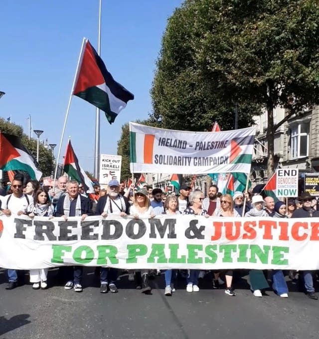 Protesters in Dublin