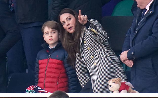 The royals watch the match