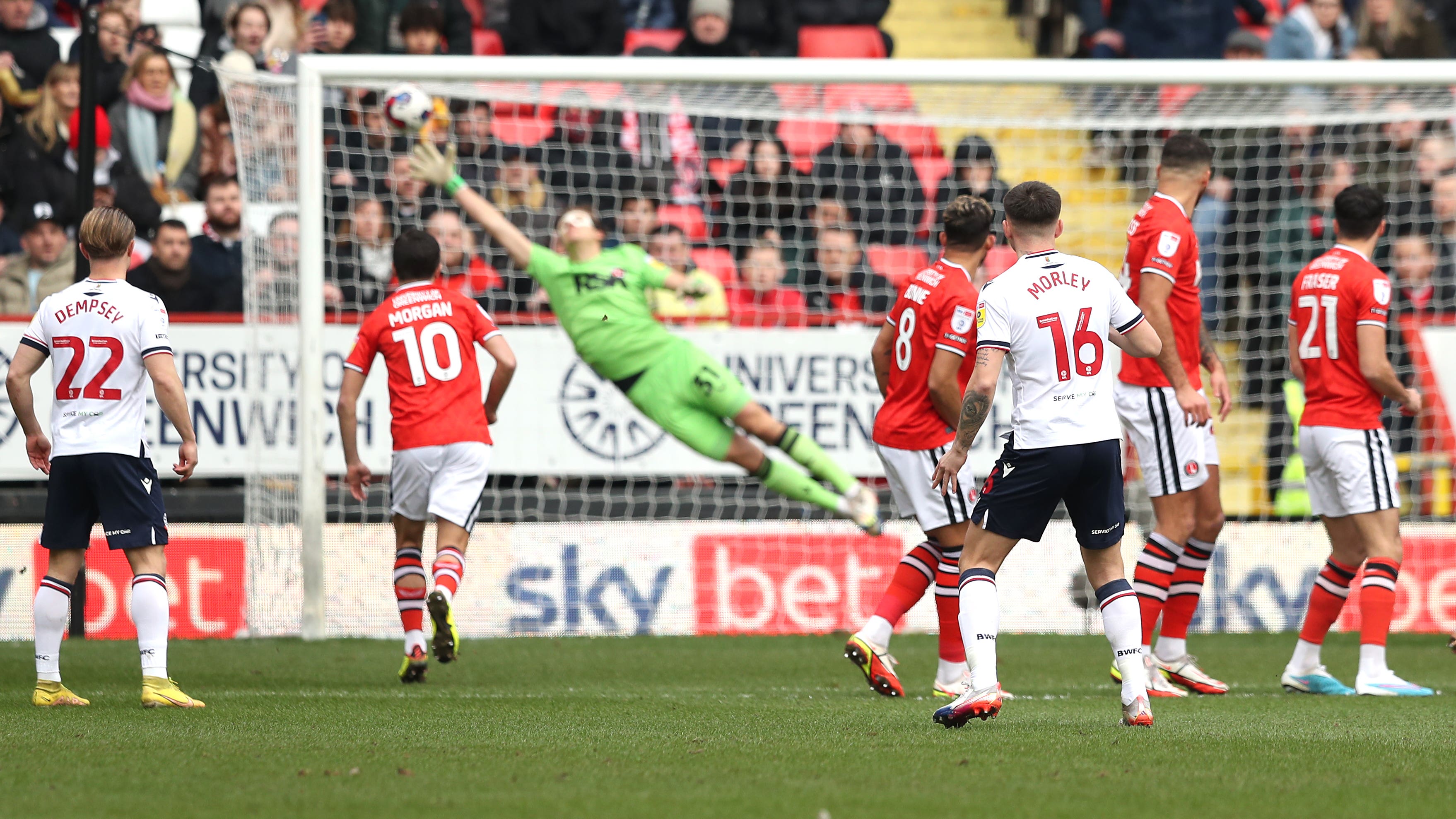 Aaron Morley scores the opener from a free-kick (/PA)