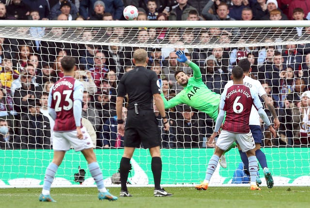 Lloris was in fine form for Spurs at Aston Villa