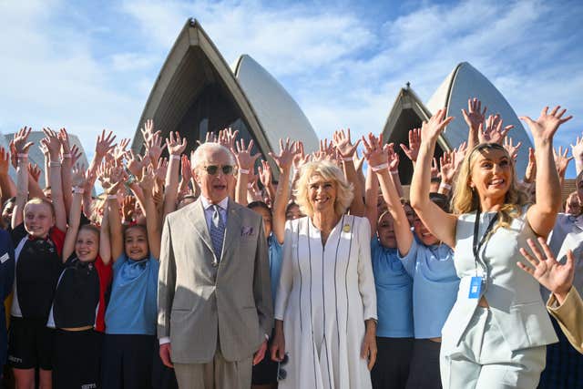 The King and Queen visiting the Sydney Opera House last month