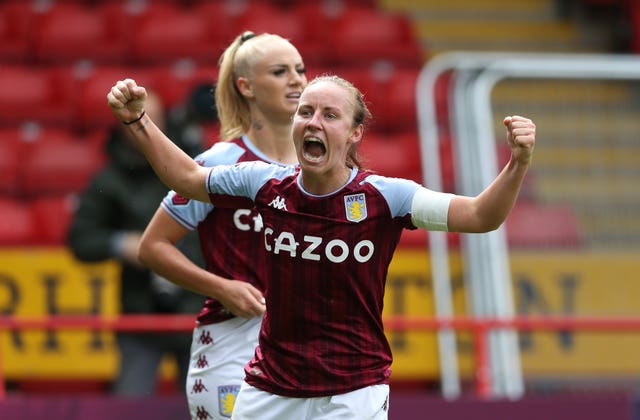 Aston Villa's Remi Allen celebrates scoring