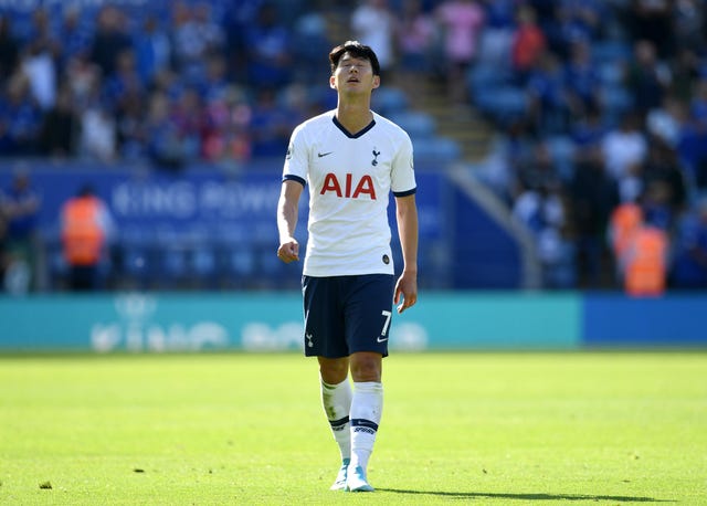 Tottenham's Son Heung-min looks dejected at the final whistle