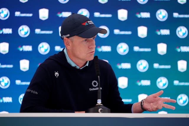 Luke Donald during a press conference ahead of the 2025 BMW PGA Championship at Wentworth