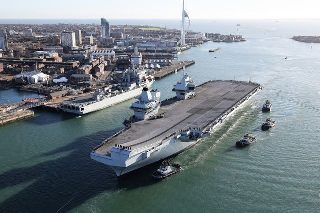 HMS Prince of Wales pictured in November