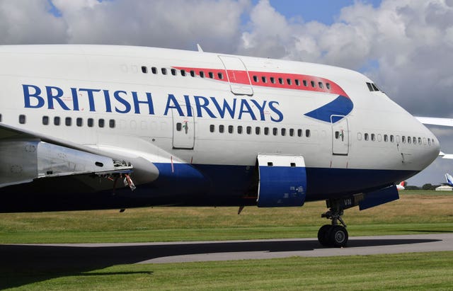 A British Airways Boeing 747 aircraft parked with its engines removed at Cotswold Airport, which is the home of Air Salvage international who dismantle end-of-life aircraft (Ben Birchall/PA)