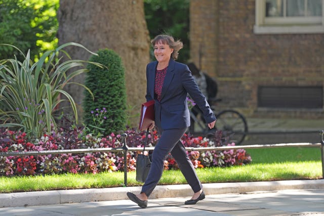 Jo Stevens walking along Downing Street