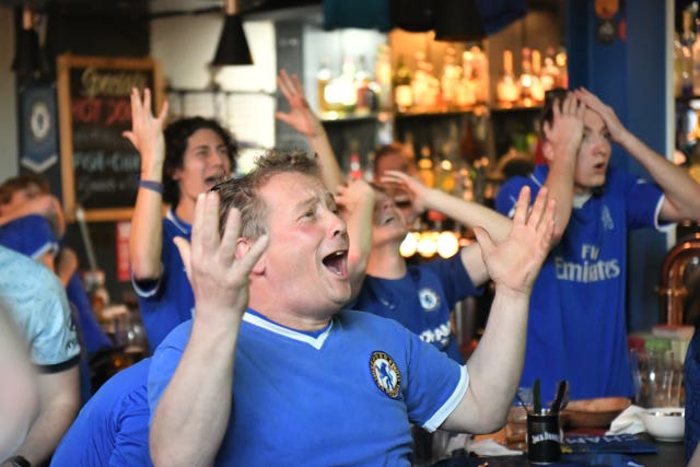 Chelsea fans react to the German's miss 