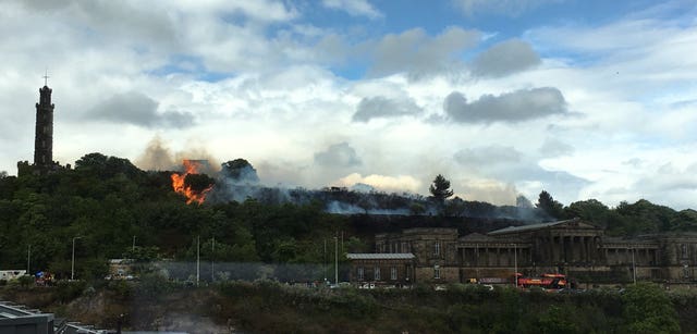 Calton Hill fire