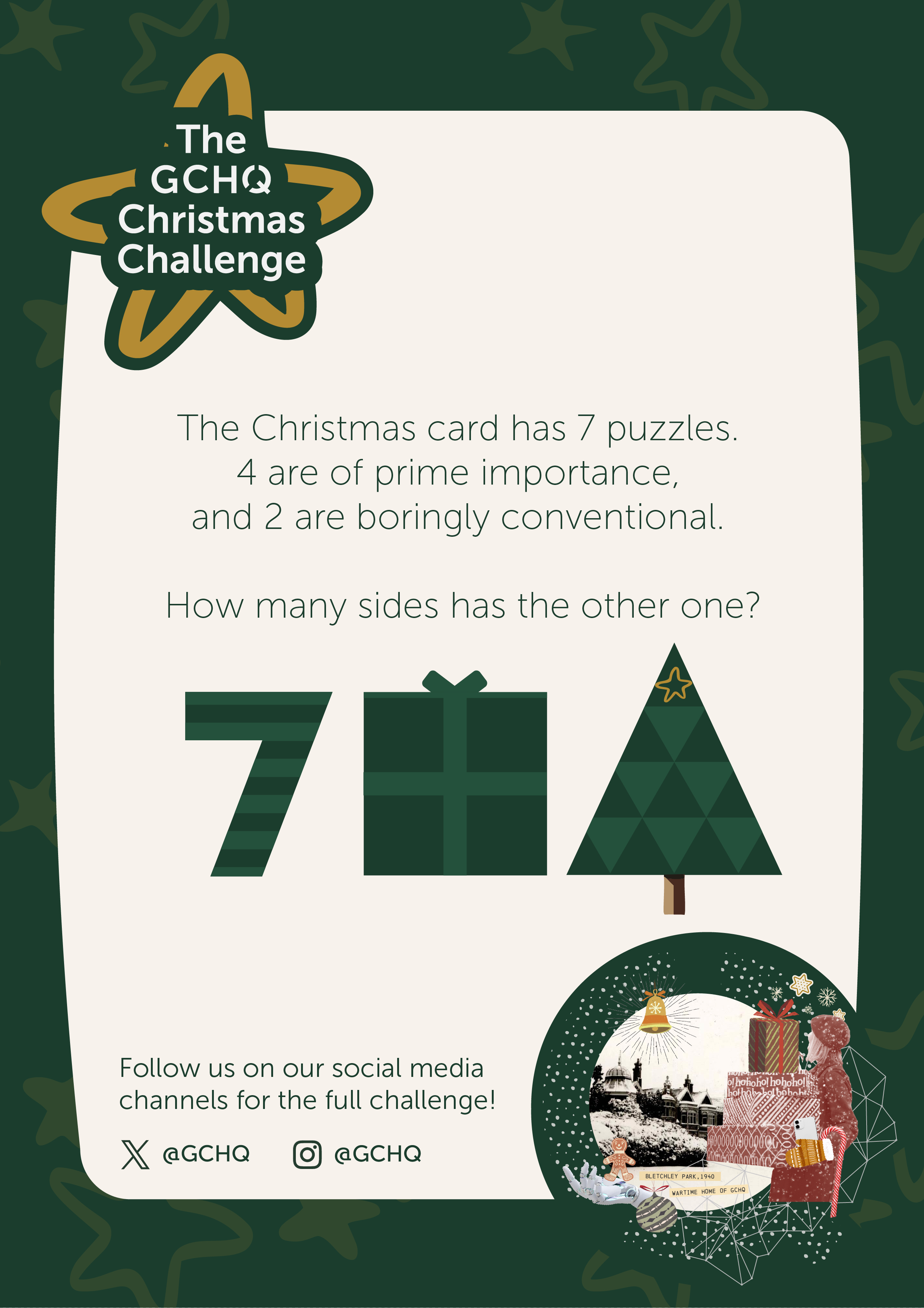 GCHQ Tests Schoolchildren With Festive Puzzles In Bletchley Park Card ...