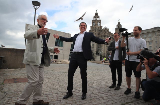Labour leader Jeremy Corbyn joined Metro Mayor of the Liverpool City Region