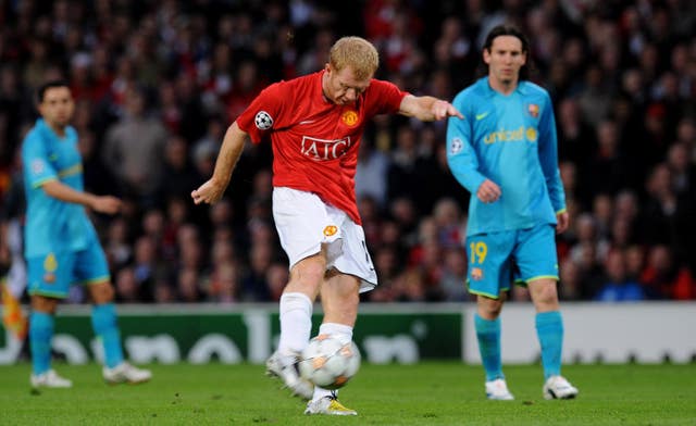 Paul Scholes' stunning Manchester United goal sent his side to the Champions League final