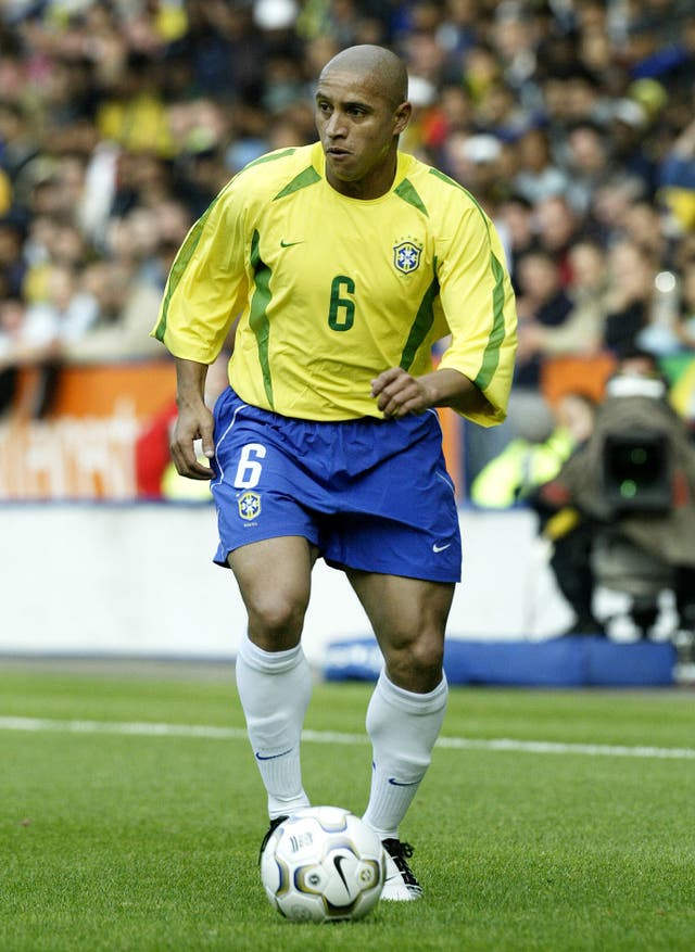 Roberto Carlos in action for Brazil
