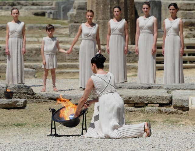 Olympic Flame rehearsal