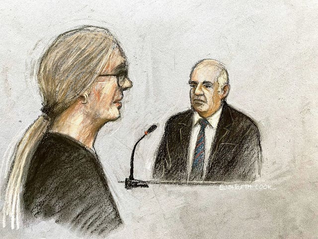 Mr Carder was answering questions from counsel to the inquest Bridget Dolan KC (Elizabeth Cook/PA)