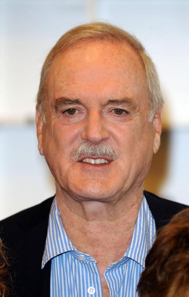 John Cleese is seen in London promoting two Fawlty Towers specials created to commemorate the 30 years Fawlty Towers Anniversary.