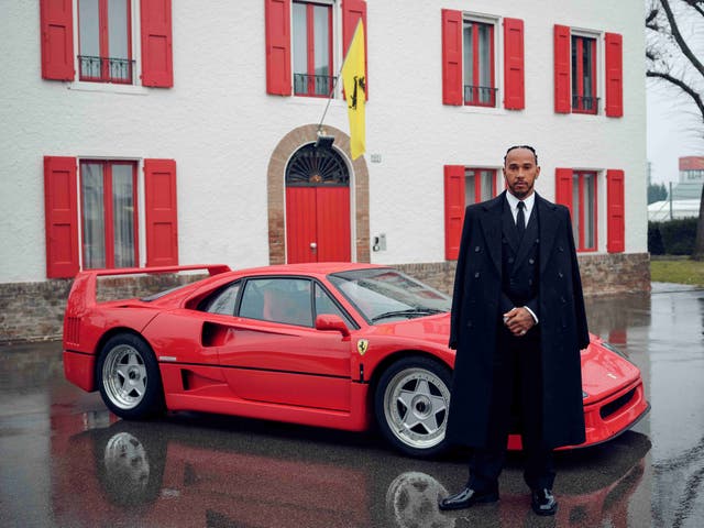 Lewis Hamilton with a Ferrari