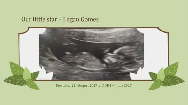 The ultrasound scan for Logan Gomes, who was stillborn after his family escaped from the Grenfell Tower fire (Family handout/Grenfell Inquiry/PA)