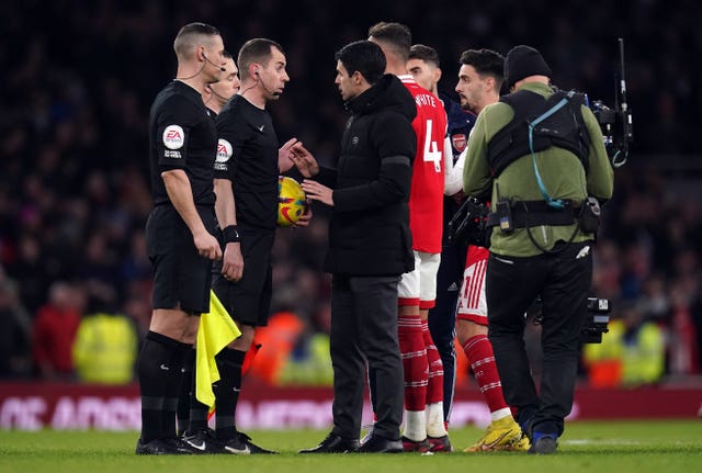 Arsenal boss Mikel Arteta was furious that Ivan Toney's equaliser was allowed to stand