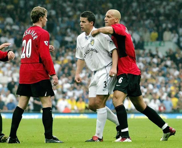 Ole Gunnar Solskjaer, left, and Rio Ferdinand, right, were team-mates at Manchester United 