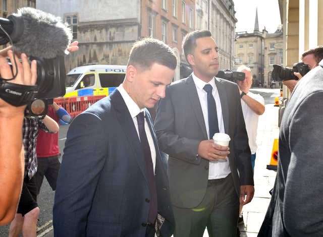 Ryan Hale (left) and Ryan Ali outside the court