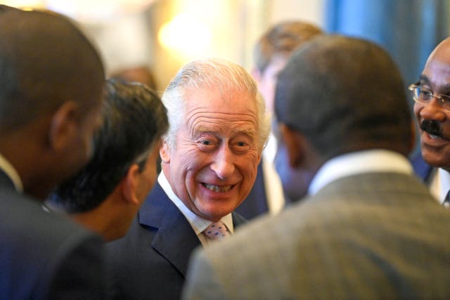 The King attends a Realm Governors General and Prime Ministers Lunch at Buckingham Palace