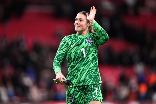 Mary Earps after England's match against the United States in November (John Walton/PA)