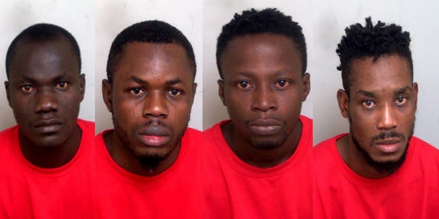 Samuel Jolumi (l to r), Ishola Sunday, Toheeb Popoola and Joberto McGee have all been jailed