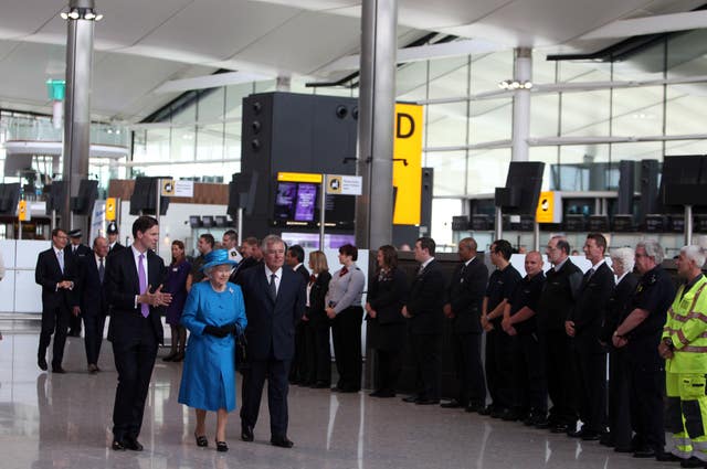 The Queen on a tour of the rebuilt Terminal 2