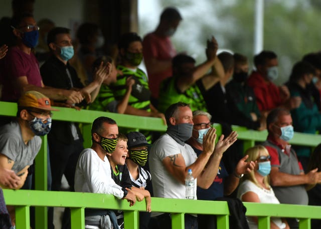 Forest Green fans attended their match against Bradford in League Two last Saturday