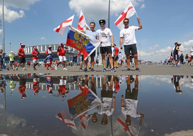 England v Panama fans