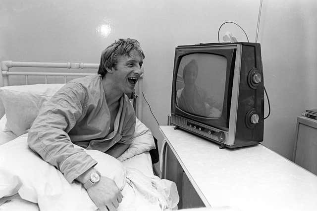 Denis Law had to watch the 1968 European Cup final on television in hospital because of a knee problem