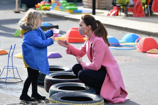 Duke and Duchess of Cambridge school visit