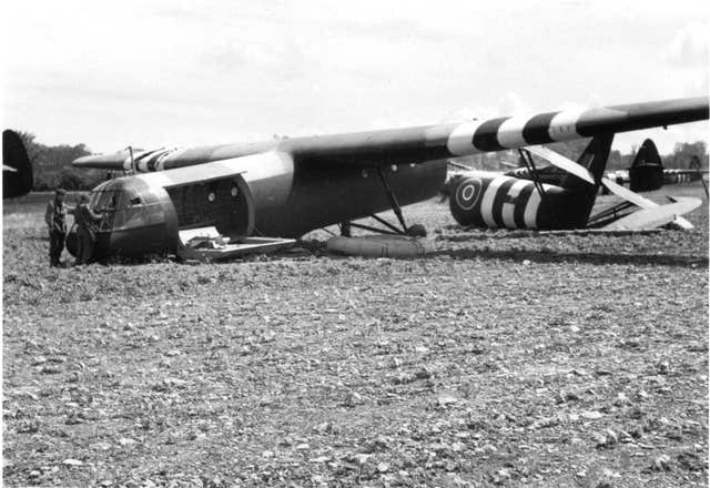 A glider after landing 