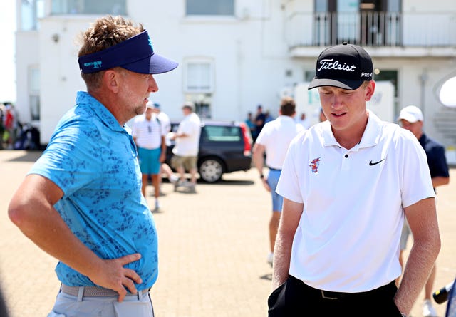 Ian Poulter with his son Luke 