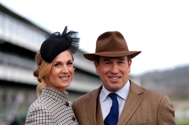 Peter Phillips and Harriet Sperling smiling
