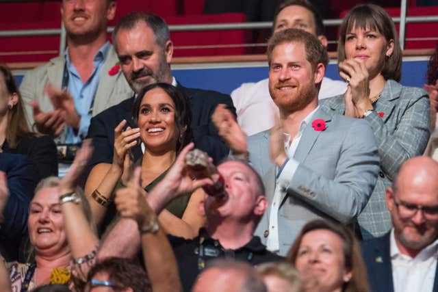 Harry and Meghan at the Invictus Games in Austalia