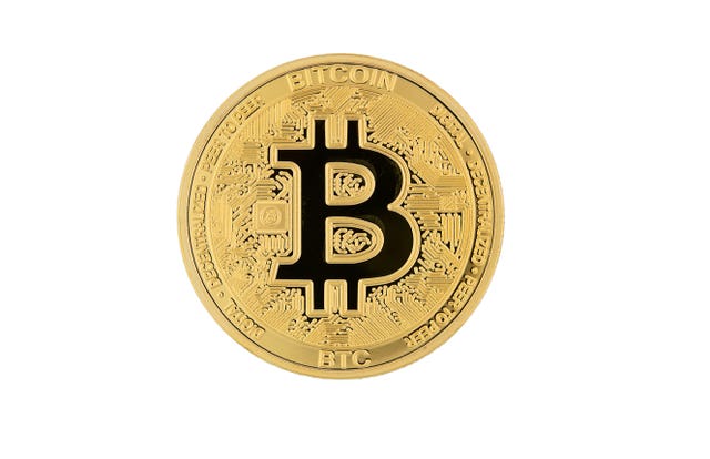 A bitcoin medallion