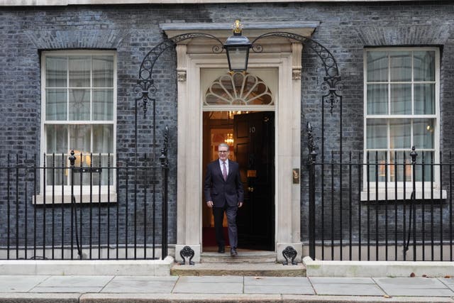 Sir Keir Starmer walking out of 10 Downing Street