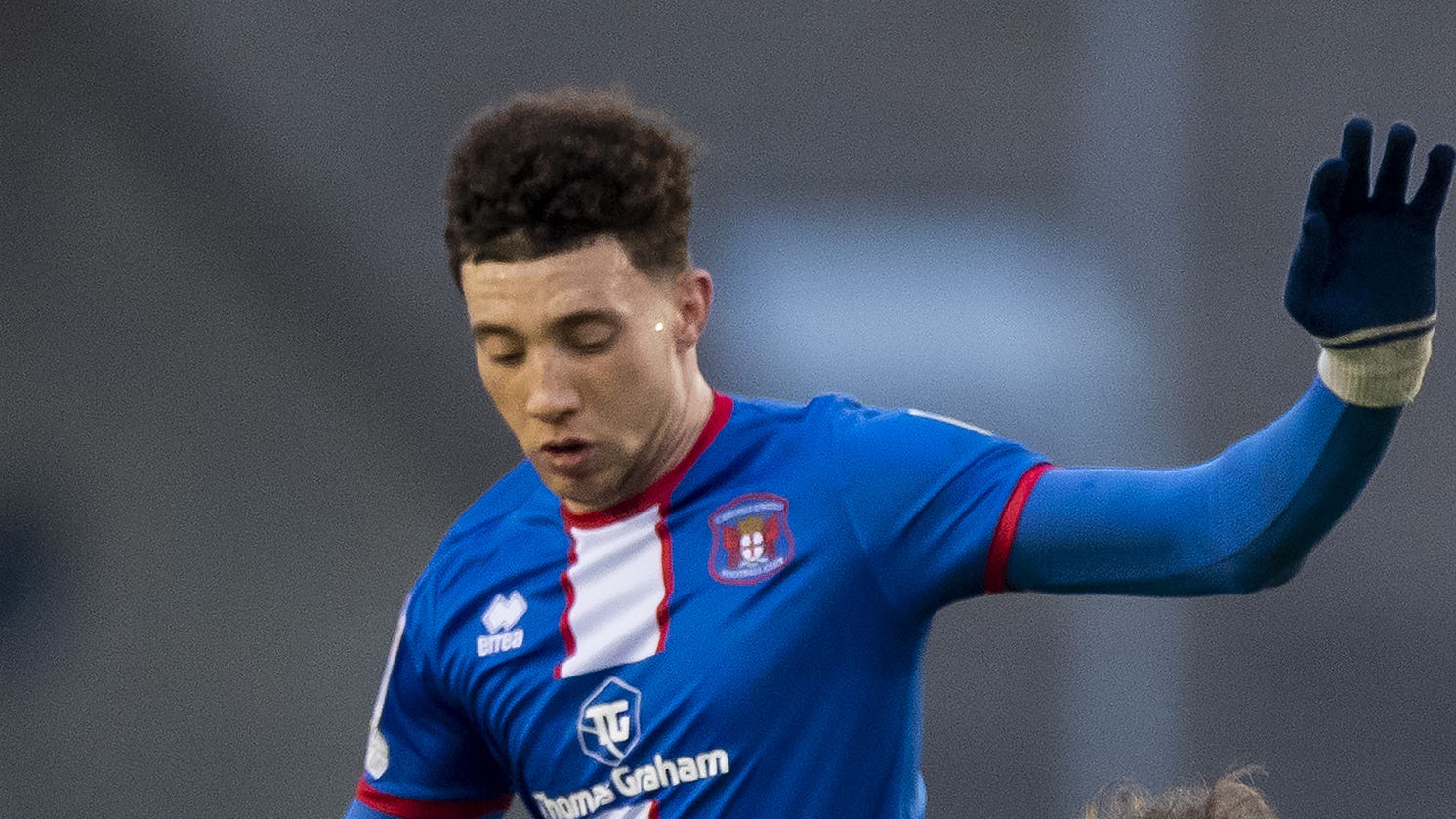 Jordan Gibson set Carlisle on their way (Leila Coker/PA)